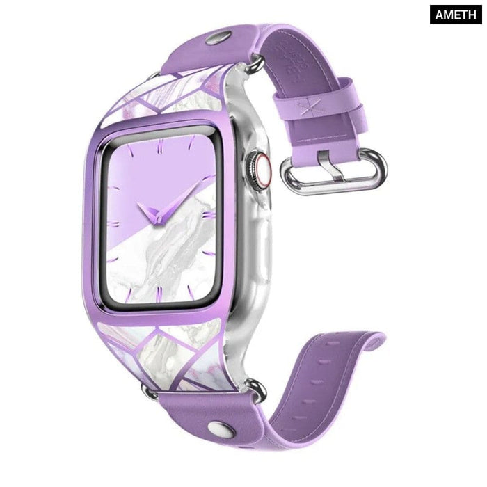 Stylish Sporty Protective Bumper Case Cover with Adjustable Strap Band For Apple Watch