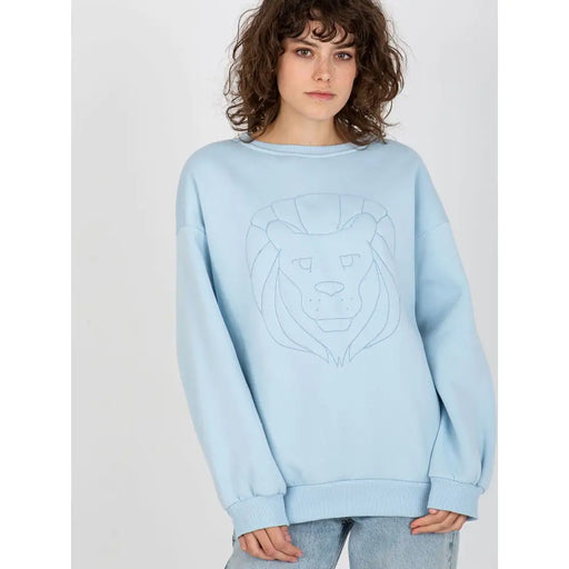 Sweatshirt Oialop By Ex Moda For Women Blue