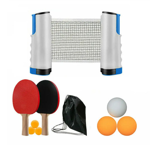 Table Tennis Kit Ping Pong Set With Retractable Net Rack