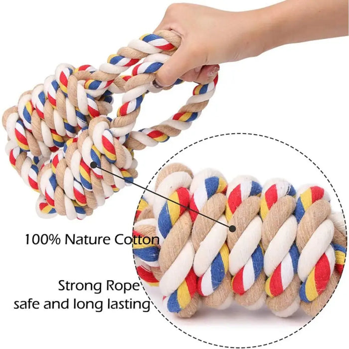 Teeth Cleaning Durable 2 Handles Rope Toys For Medium Large