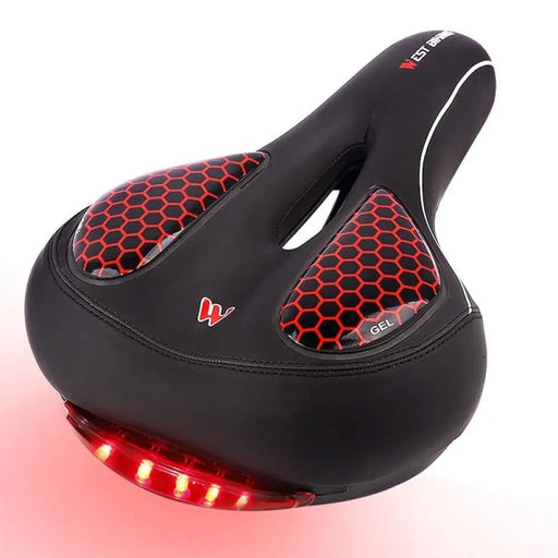 Thicken Comfortable Bicycle Saddle With Taillight
