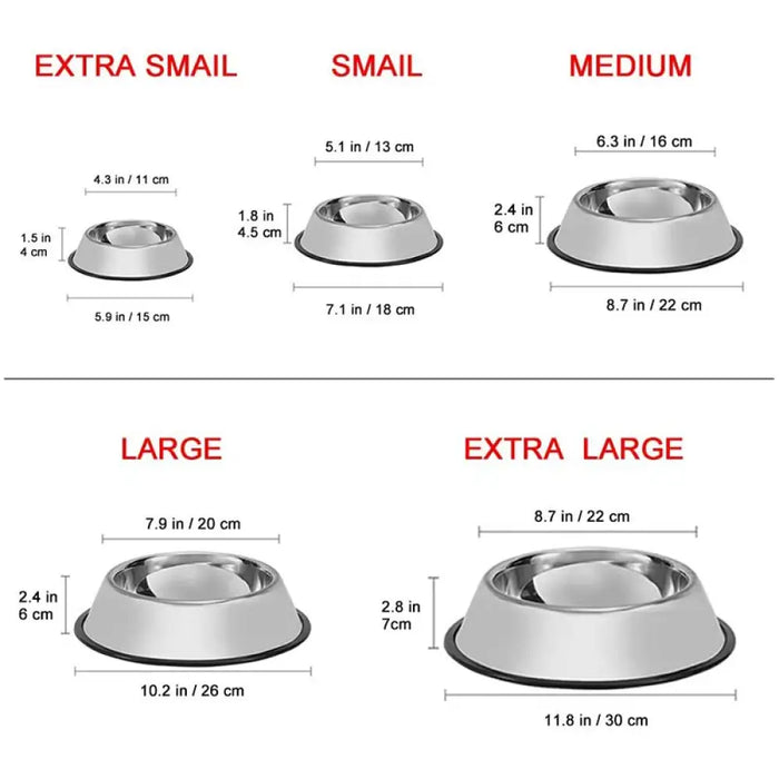 Thickened Stainless Steel Ultra-durable Water Food Pet