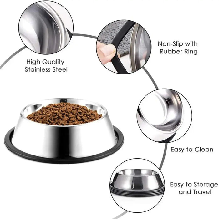 Thickened Stainless Steel Ultra-durable Water Food Pet