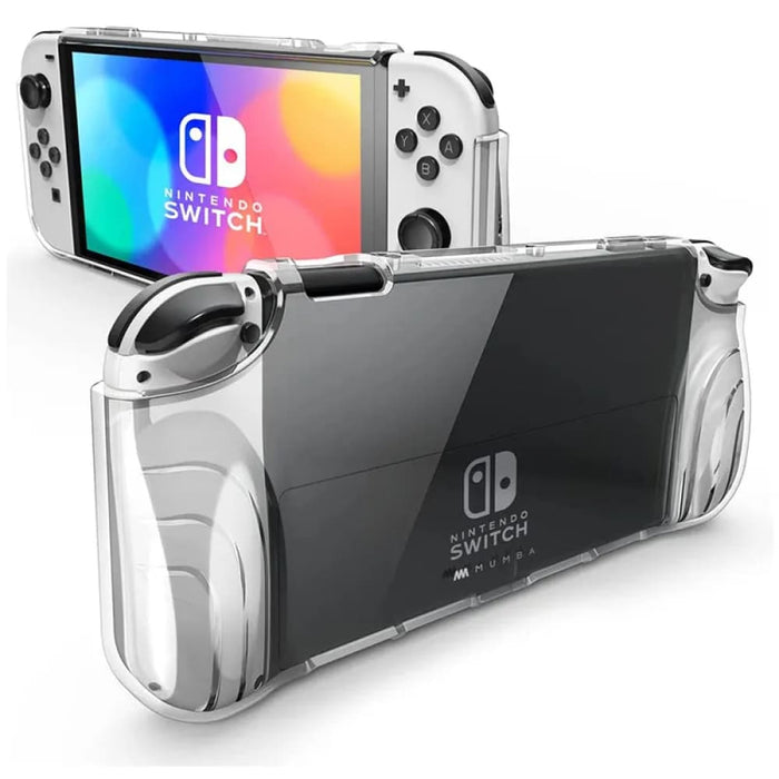 Thunderbolt Protective Clear Cover with TPU Grip Compatible with Switch OLED Console 2021