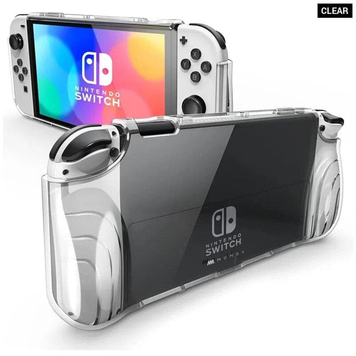 Thunderbolt Protective Clear Cover with TPU Grip Compatible with Switch OLED Console 2021