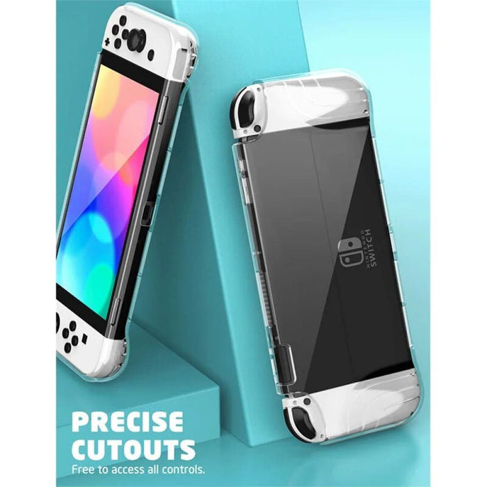 Thunderbolt Protective Clear Cover with TPU Grip Compatible with Switch OLED Console 2021