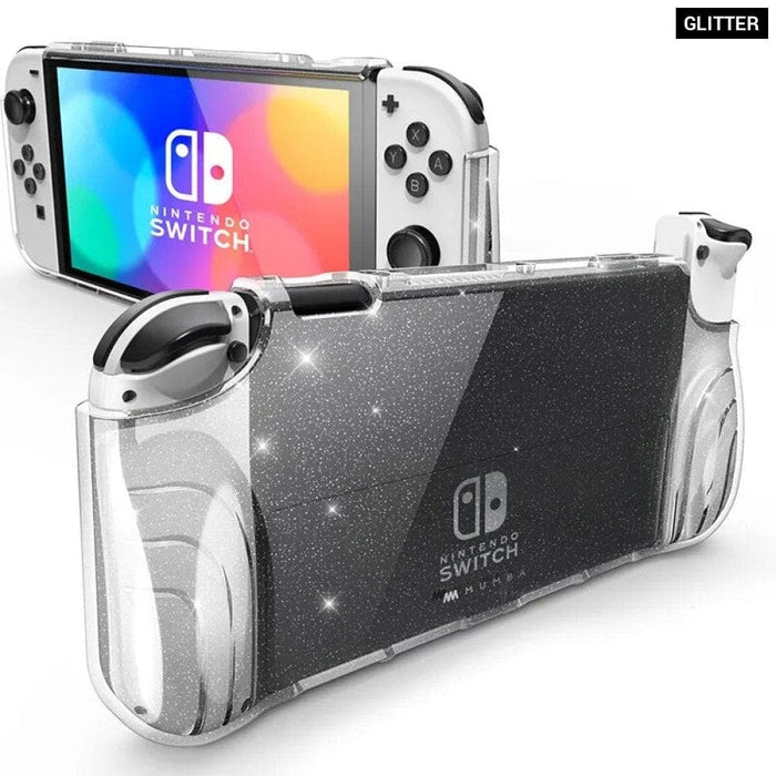 Thunderbolt Protective Clear Cover with TPU Grip Compatible with Switch OLED Console 2021