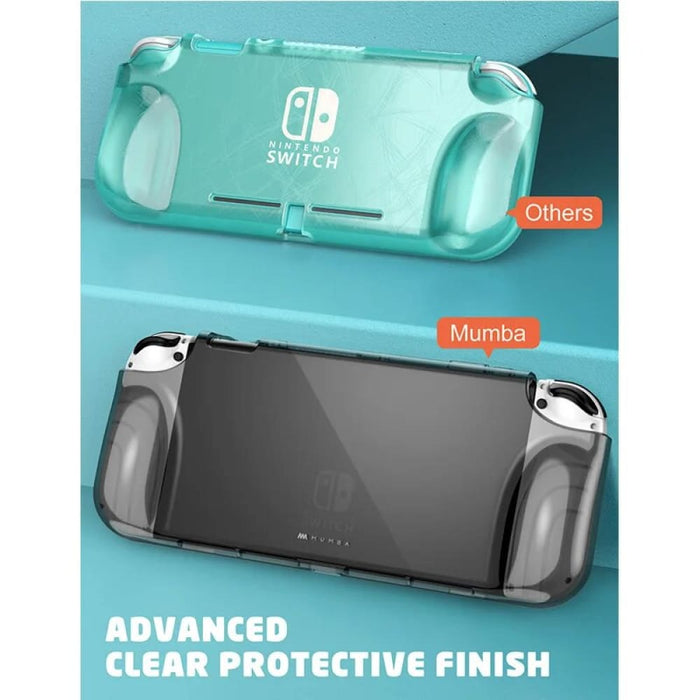 Thunderbolt Protective Clear Cover with TPU Grip Compatible with Switch OLED Console 2021