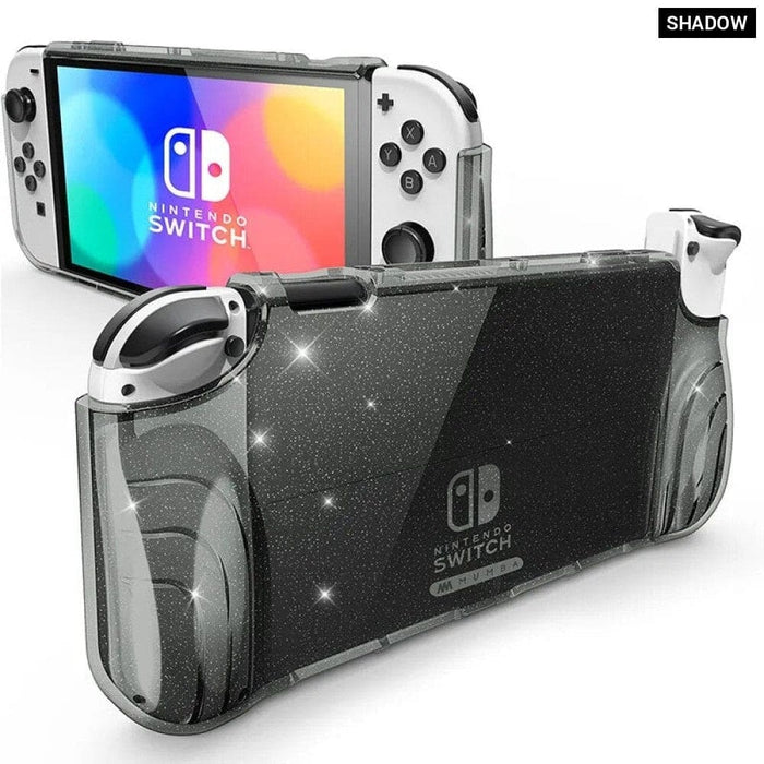 Thunderbolt Protective Clear Cover with TPU Grip Compatible with Switch OLED Console 2021