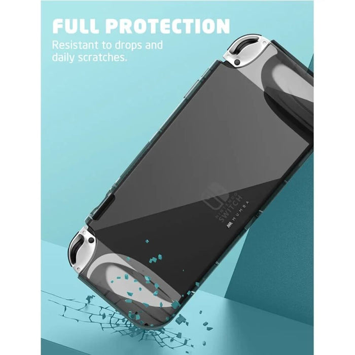 Thunderbolt Protective Clear Cover with TPU Grip Compatible with Switch OLED Console 2021