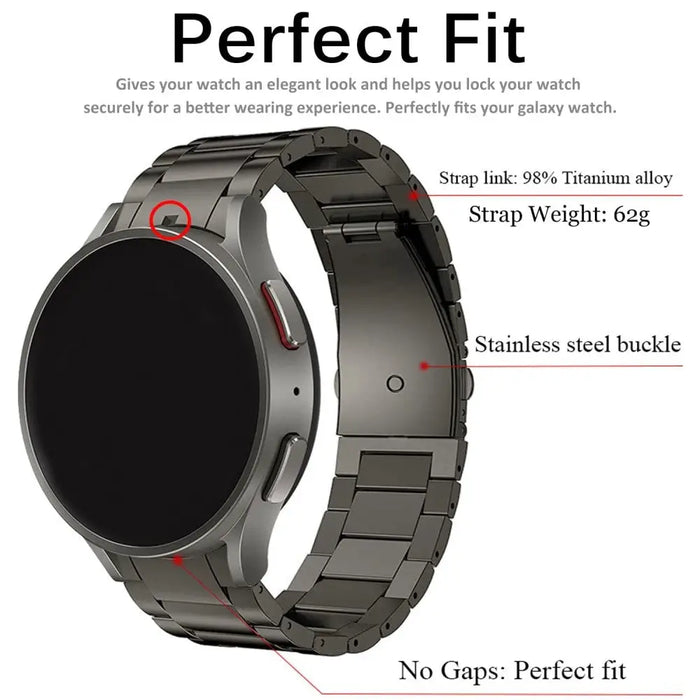 No-gap Titanium Metal Strap For Samsung Galaxy Watch