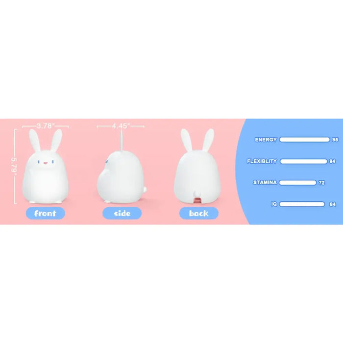 Touch Rabbit Night Light Silicone Dimmable Usb Rechargeable