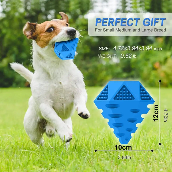 Non-toxic Cleaning Teeth Rubber Pet Puzzle Treat Toy For