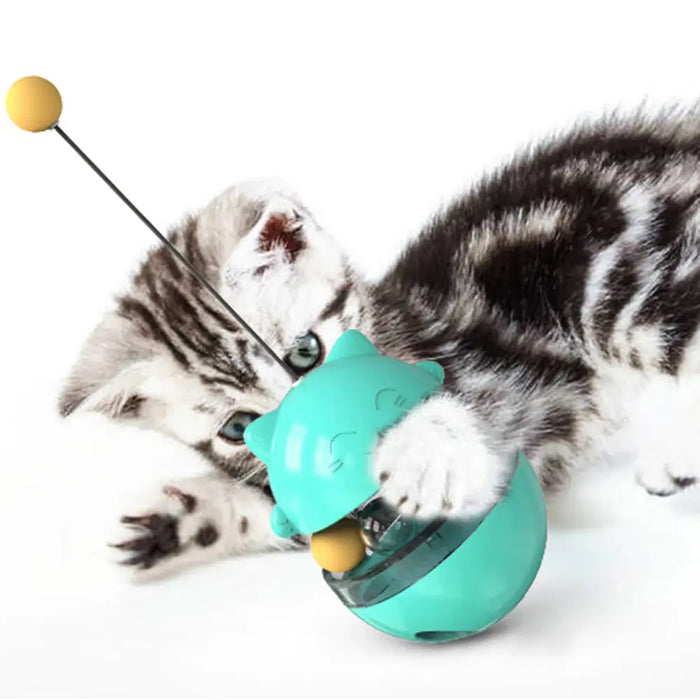 Vibe Geeks Cat Treat Dispenser Toy Ball Kitten Self Play