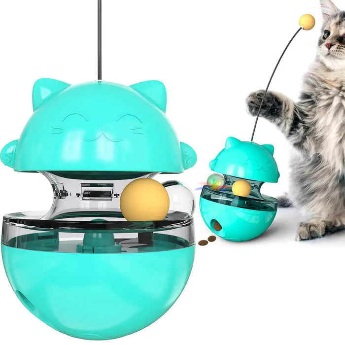 Vibe Geeks Cat Treat Dispenser Toy Ball Kitten Self Play