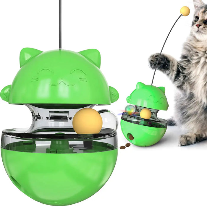 Vibe Geeks Cat Treat Dispenser Toy Ball Kitten Self Play