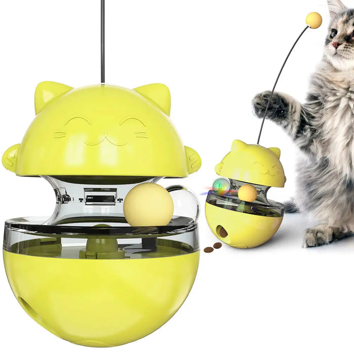 Vibe Geeks Cat Treat Dispenser Toy Ball Kitten Self Play