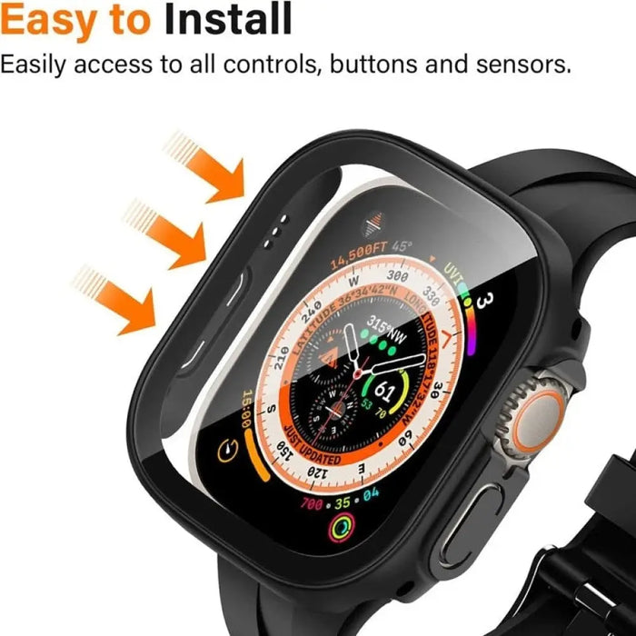 Ultra 49mm Pc Bumper+screen Protector Tempered Cover For