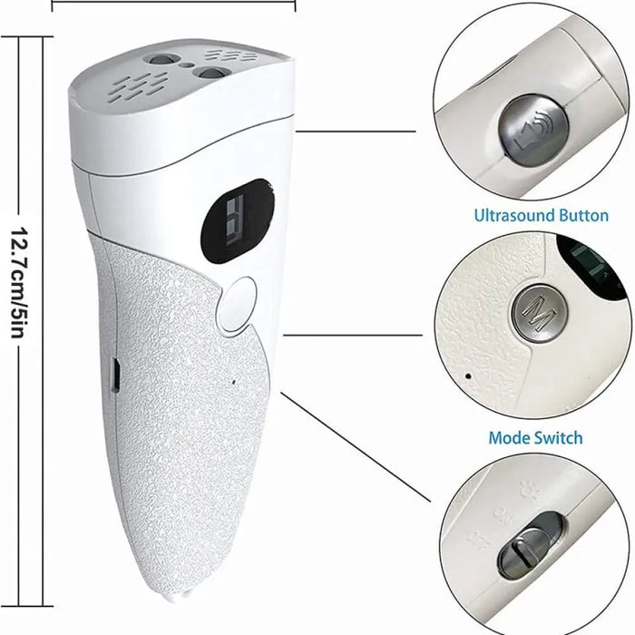 Ultrasonic Flashlight Bark Deterrent Dual Sensors Usb