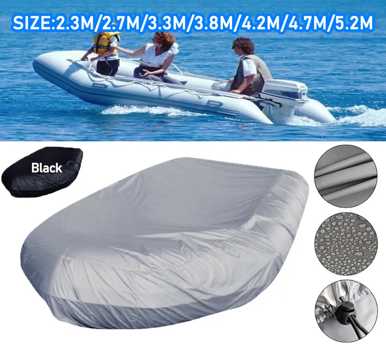 V Shape Marine Boat Cover Waterproof Dustproof AntiUV Rain Snow Inflatable Boat Rubber Universal Kayak Cover