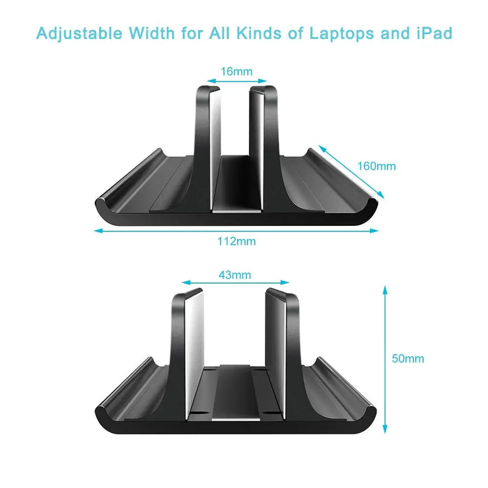 Vertical Laptop Stand Holder Adjustable Desktop Notebook