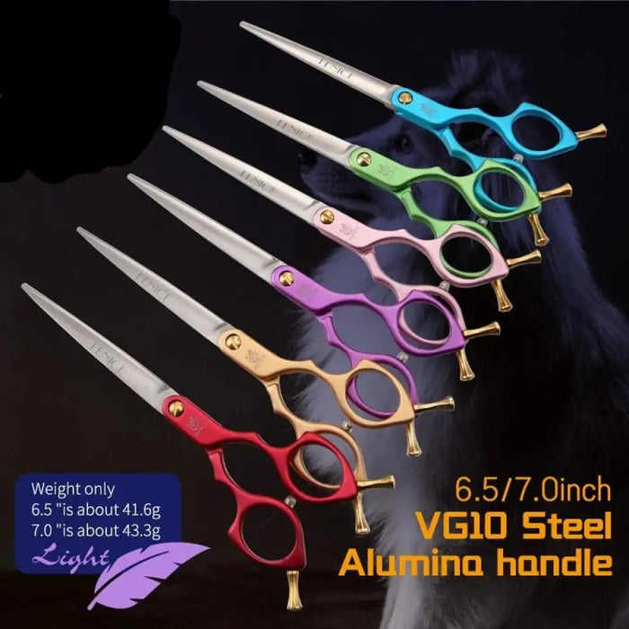 Vg10 Colourful 6.5 7.0 Inch Pet Cutting Scissors For Dog