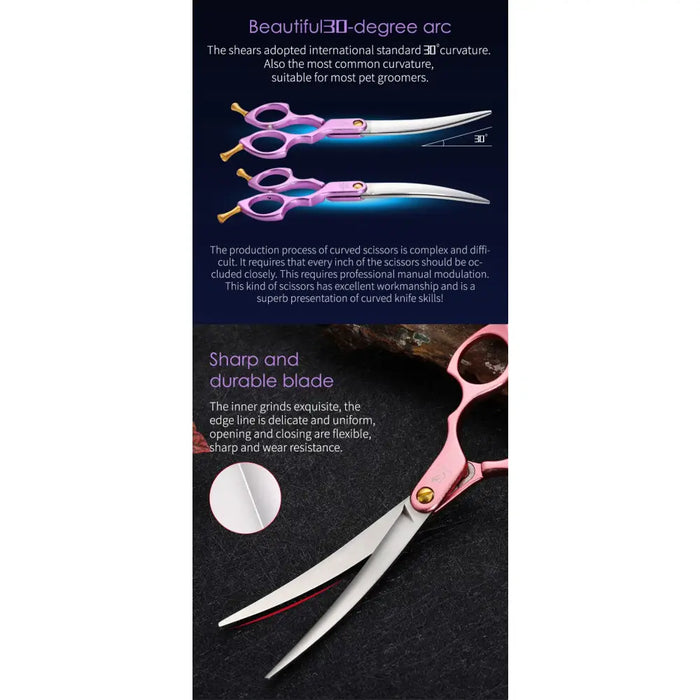 Vg10 Professional 6.0 6.5 Inch Pet Shears Curved Grooming