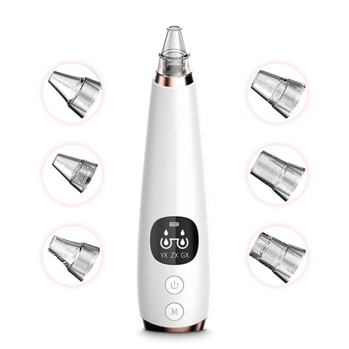 Vibe Geeks 6 Nozzle Electric Acne Pimple Blackhead Remover for Face and Nose Vacuum- USB