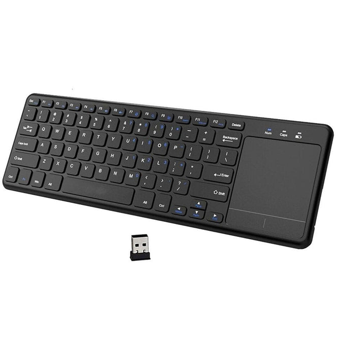 Vibe Geeks 78 Keys 2.4G Wireless Mini Keyboard with Mouse Pad- Battery Operated
