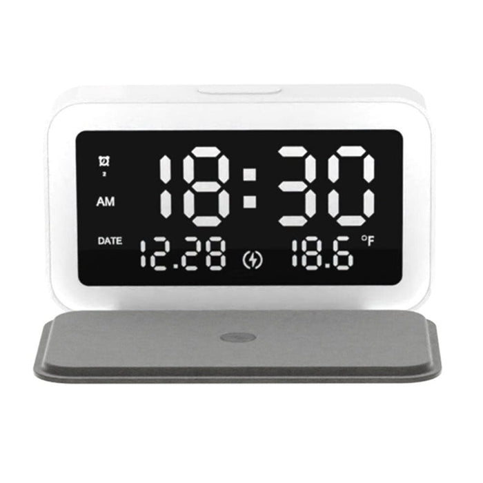 Vibe Geeks LED Digital Alarm Clock and Wireless Phone Charger- USB Powered