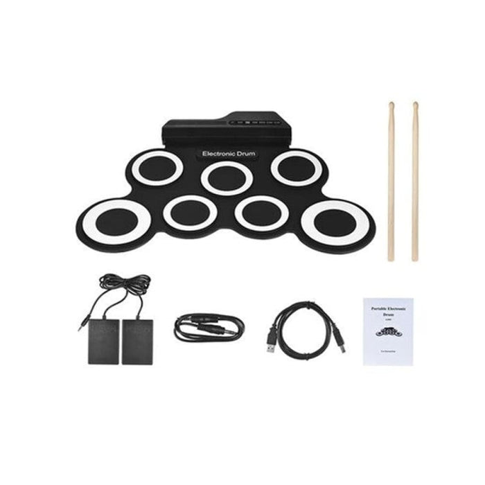 Vibe Geeks Electronic Drum Kit Musical Roll-up Drum Set for Kids