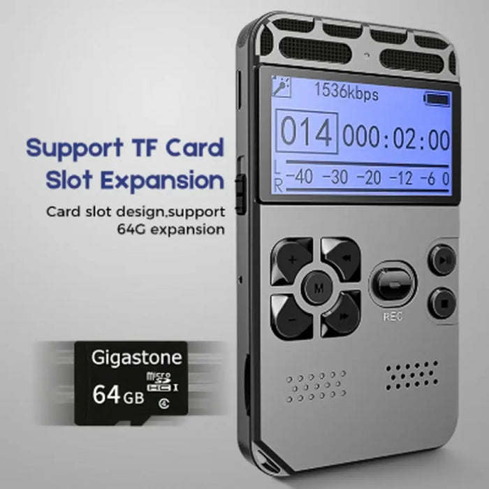 Mp3 Voice Audio Recorder With Led Sceen Display Support 64g