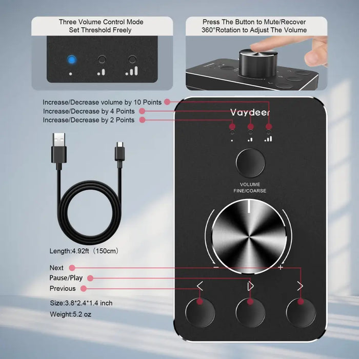 Usb Volume Control Knob Computer Speaker Controller