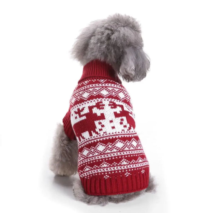 Warm Christmas Cozy Knitted Pullover Sweater For Small