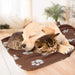 Warm Comfortable Paw Print Pet Blanket For Small Medium