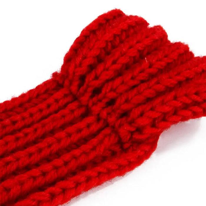 Warm Soft Cosy Knitted Easy To Wear Red Christmas Scarf