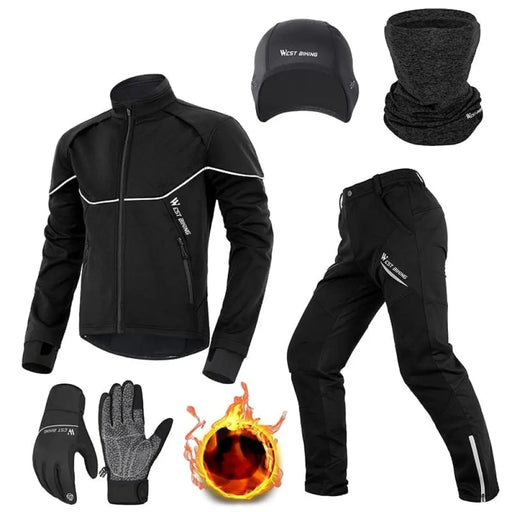 Warm Thermal Windproof Cycling Suit