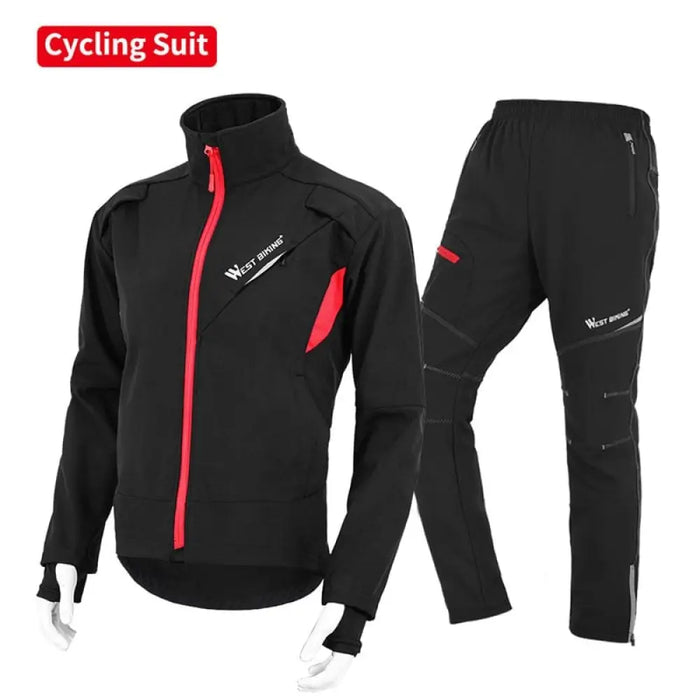 Warm Thermal Windproof Cycling Suit