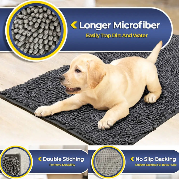 Washable Dog Mat Easy To Clean Pet Muddy Paws Rug Absorbent