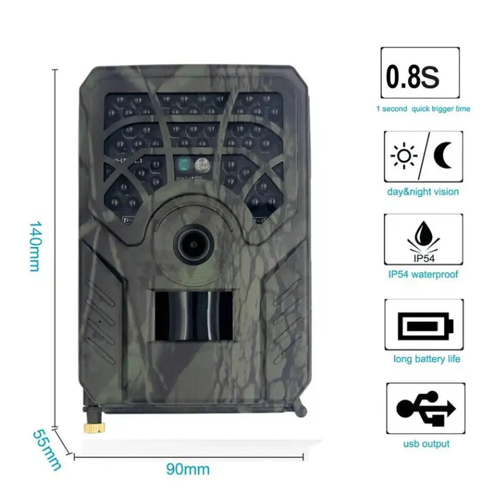 Waterproof 12mp Wild Animal Detector Invisible Infrared
