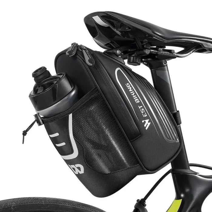 Waterproof Saddle Bag With Water Bottle Pocket