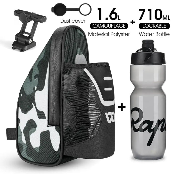 Waterproof Saddle Bag With Water Bottle Pocket