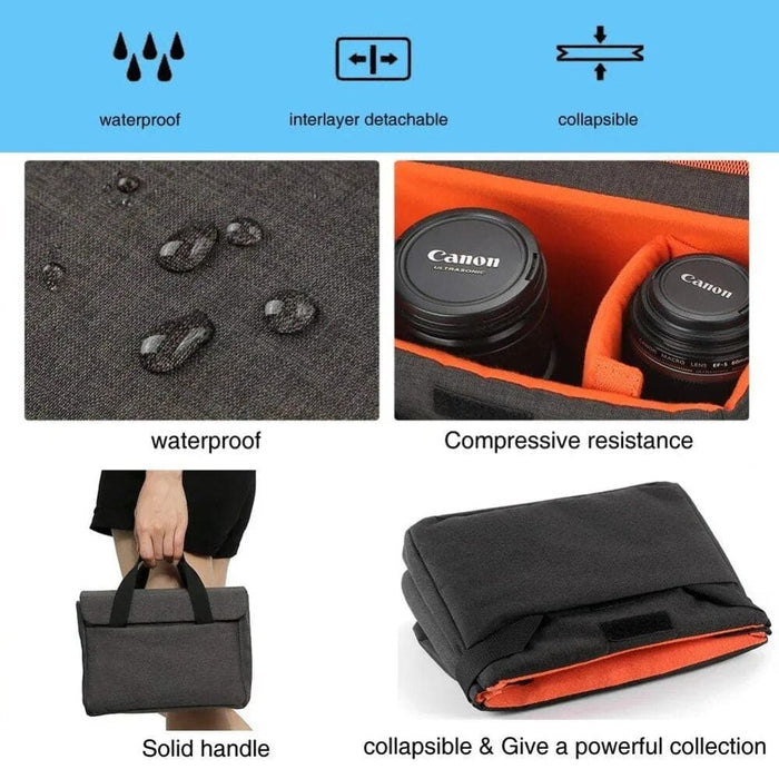 Waterproof Soft Padding Camera Bag Holder Handbag Inner