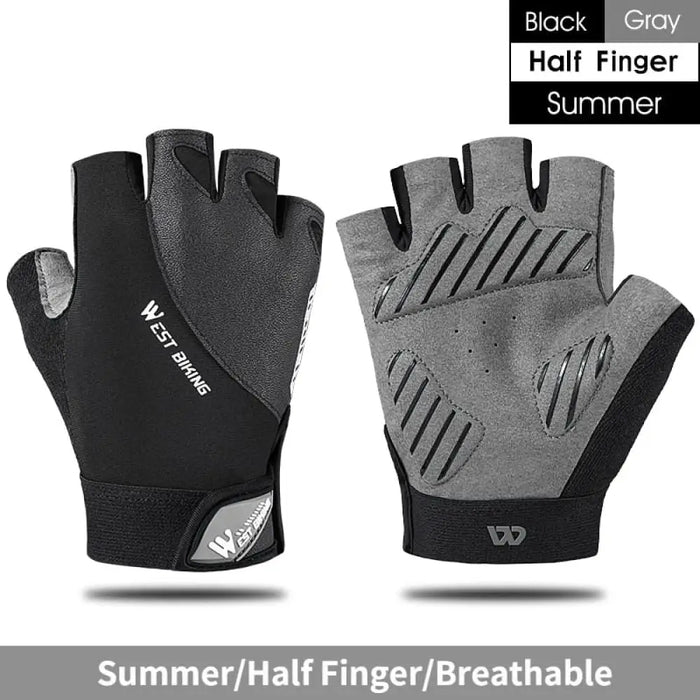 Half Finger Cycling Gloves Shockproof Wear Resistant