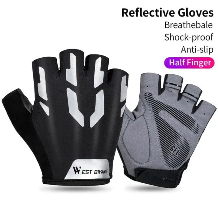 Half Finger Cycling Gloves Shockproof Wear Resistant