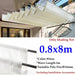 White Hdpe Excluding Accessories Telescopic Wave Sun Shade