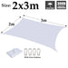 White Waterproof Sunshade Sail Polyester Outdoor Awnings