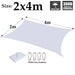 White Waterproof Sunshade Sail Polyester Outdoor Awnings