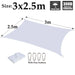 White Waterproof Sunshade Sail Polyester Outdoor Awnings