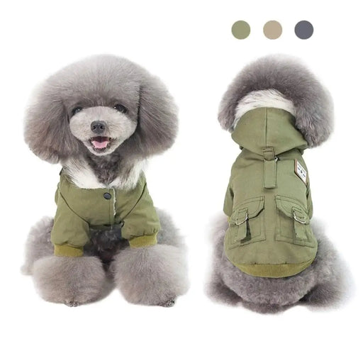 Winter Cozy Windproof Quality Hooded Jacket For Small Dogs